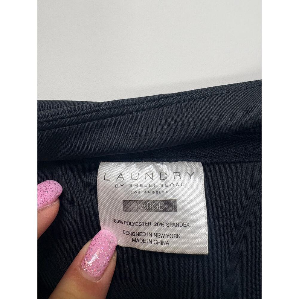 Laundry by Shelli Segal Black Camo Zip Up Jacket Athleisure Light Activewear - Picture 5 of 14